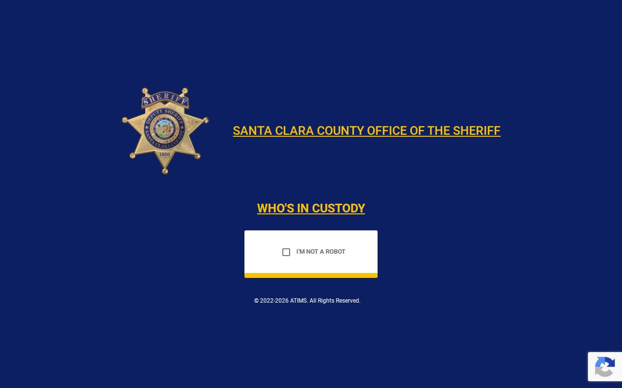 San Jose public records county inmate search portal